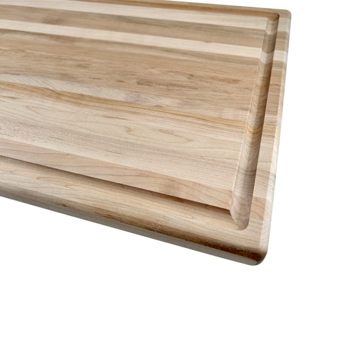 Planche à découper en bois avec érable à rainure de jus