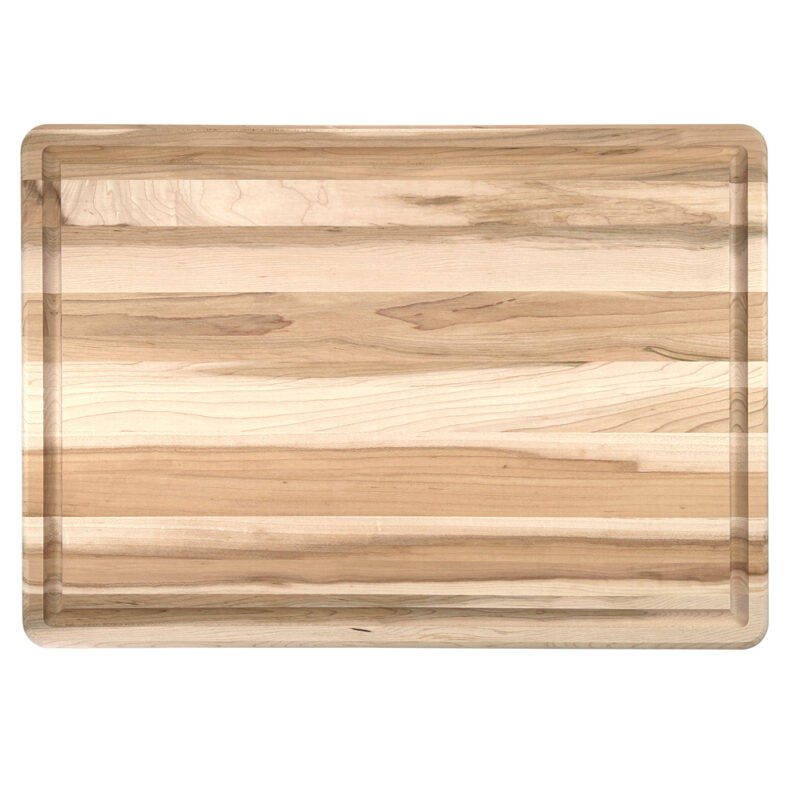 Grande planche à découper pour la viande en érable dur canadien, 20x14, rainure à jus, vente en gros