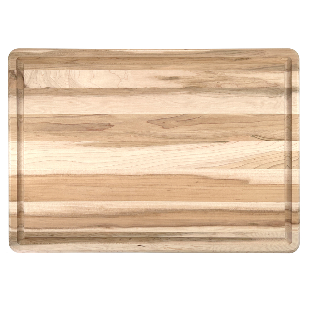Grande planche à découper pour la viande — érable 20x14 Grande planche à découper pour la viande en érable dur canadien, 20x14, rainure à jus, vente en gros