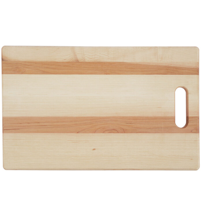 Planche à découper en érable dur canadien avec poignée découpée, 16x10, sans rainure, vente en gros