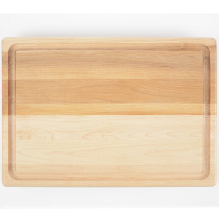 Planche à découper pour la viande en érable dur canadien, 14x10, rainure à jus, coins arrondis, vente en gros